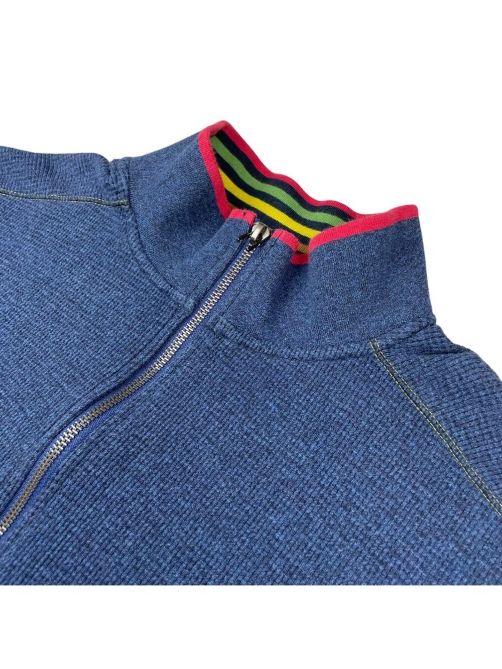 Robert Graham Men’s 100% Cotton 1/4 Zip Pullover Sweater Blue • XL